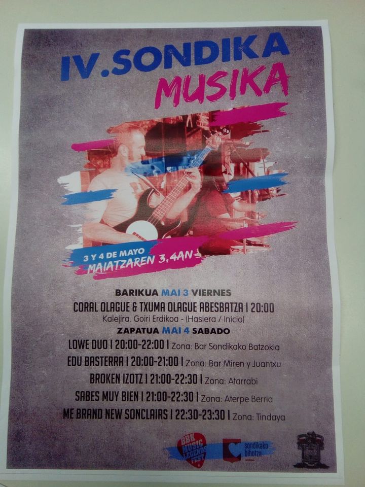 Concierto de Sabes Muy Bien en el Bar Aterpe Berria de Sondika 4/05/2019